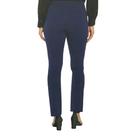 Banana Republic Women's Sz 6 Slim Straight Slacks Pants Navy Blue 30” Inseam NWT - Picture 2 of 4